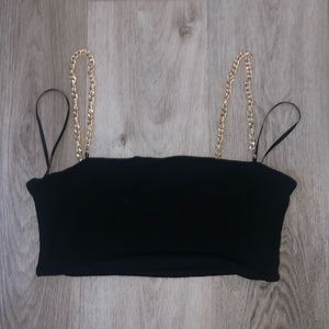 Chain strap crop top